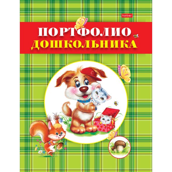 Папка Пластиковая Портфолио Hatber 20 вкладышей А4ф корешок 14 мм-Лохматики , 